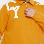 Mustard Polo Neck Plus Size Track Suit