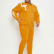 Mustard Polo Neck Plus Size Track Suit