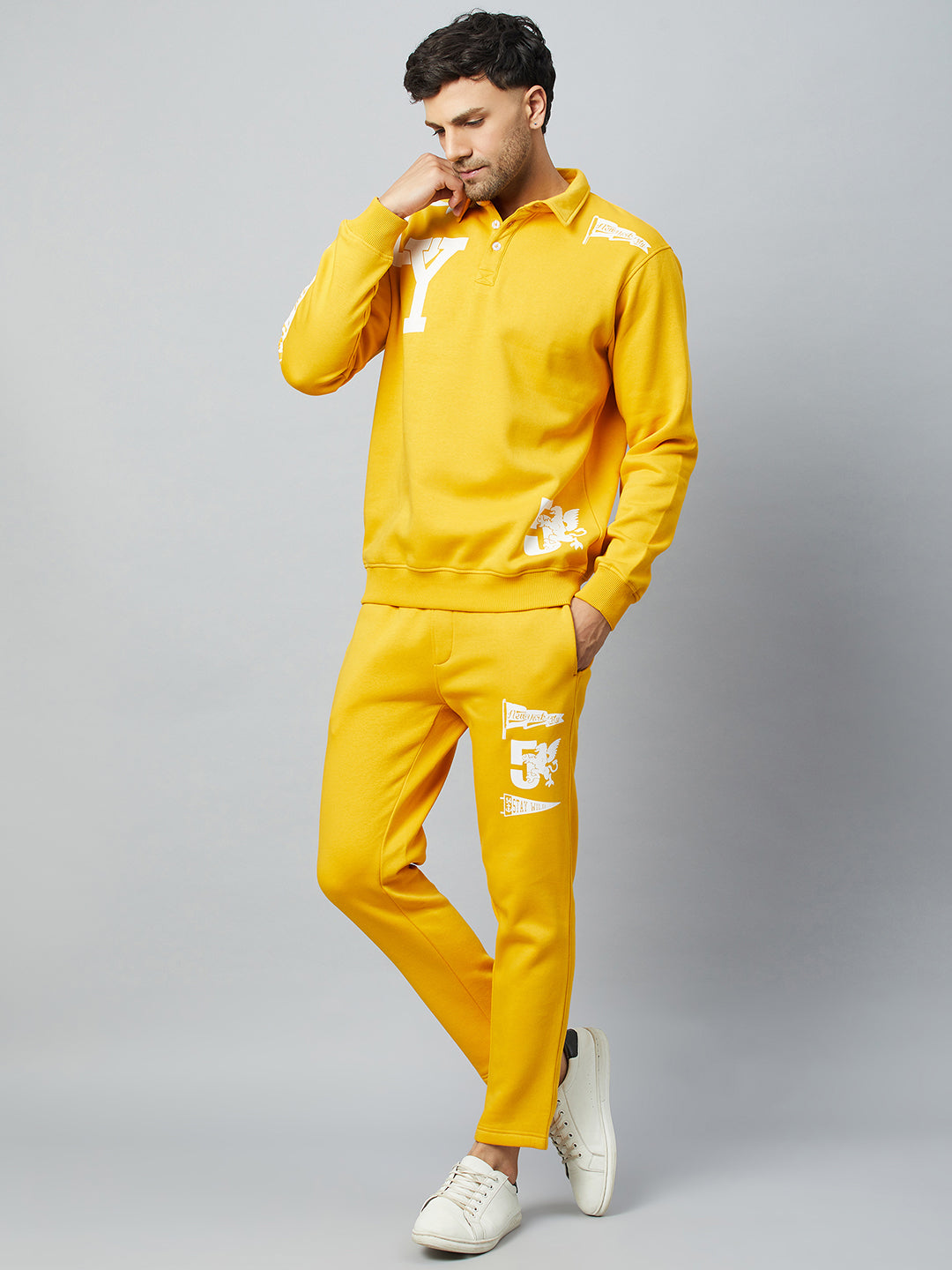 Mustard Polo Neck Track Suit