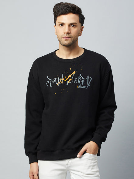 Black Printed Sweatshirt