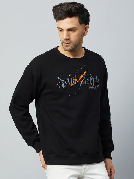 Black Printed Sweatshirt