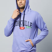 Lilac Printed Full Sleeve Hooded Sweatshirt