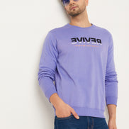 Lilac Printed Full Sleeve Round Neck Sweatshirt