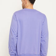 Lilac Printed Full Sleeve Round Neck Sweatshirt