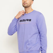 Lilac Printed Full Sleeve Round Neck Sweatshirt