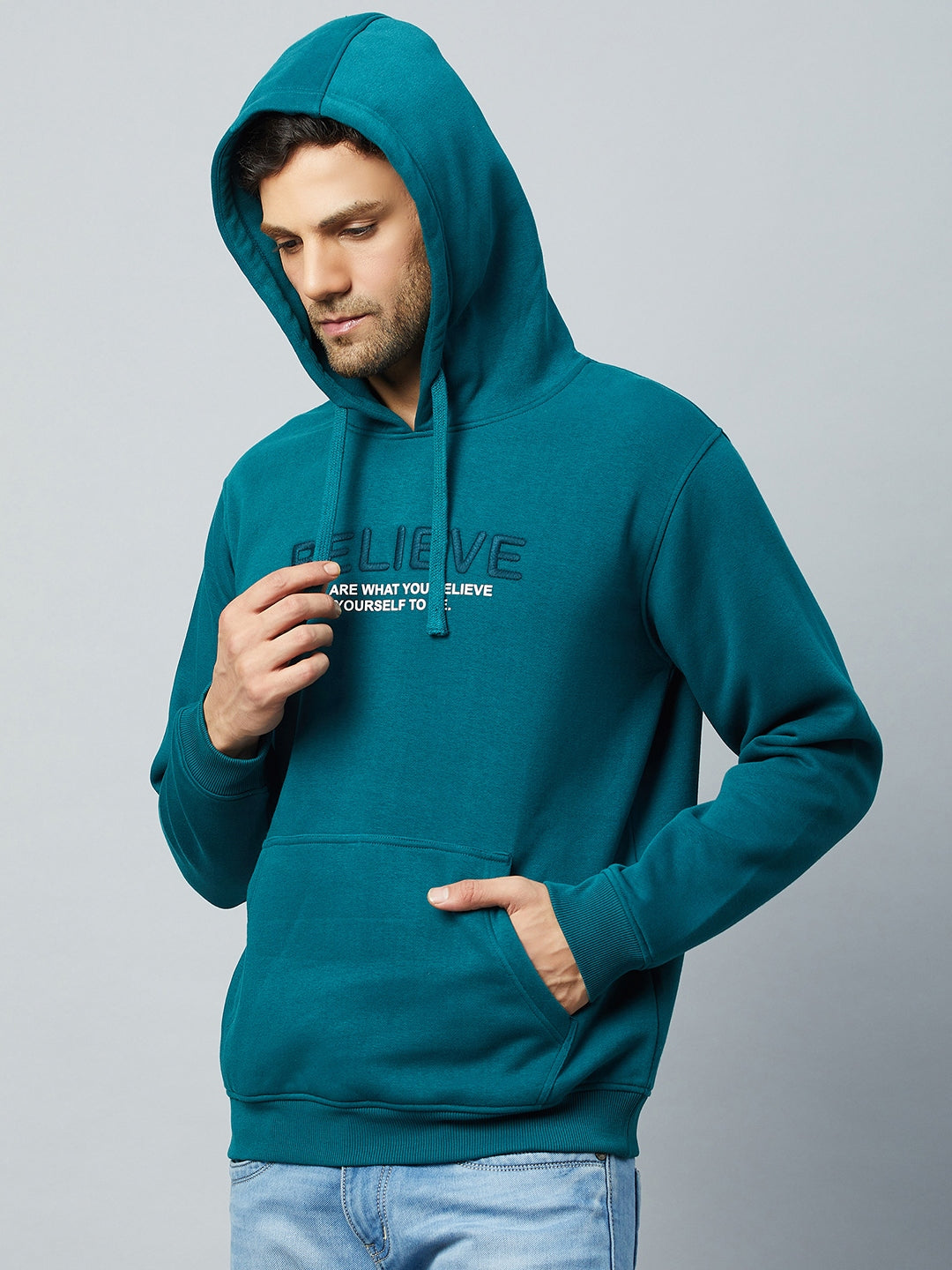 Panderosa Pine Printed Full Sleeve Hooded Sweatshirt