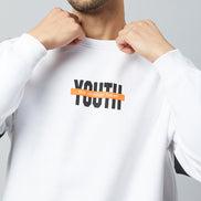 White Printed Sweatshirt