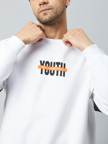 White Printed Sweatshirt