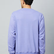 Lilac Solid Full Sleeve Round Neck Sweatshirt