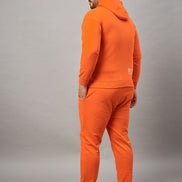 Orange Round Neck Plus active Sweatshirt