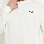 Off White Round Neck Plus Size Track Suit
