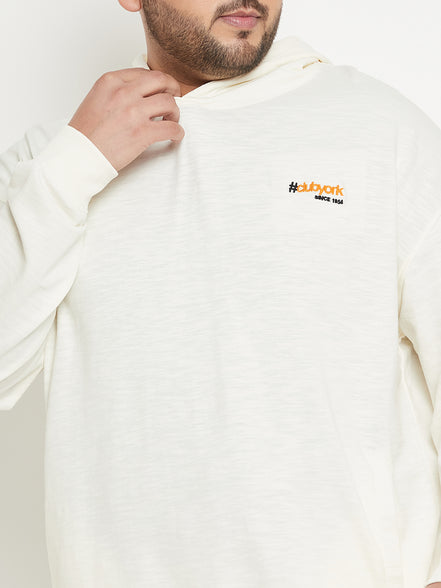 Off White Round Neck Plus Size Track Suit