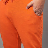 Orange Printed Plus active Track Pant