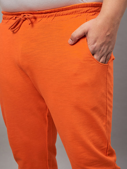 Orange Printed Plus active Track Pant