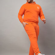 Orange Printed Plus active Track Pant