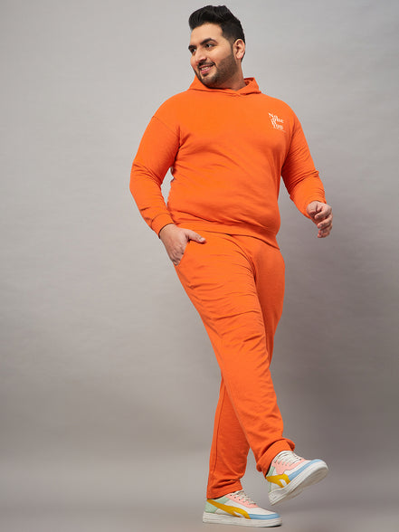 Orange Printed Plus active Track Pant