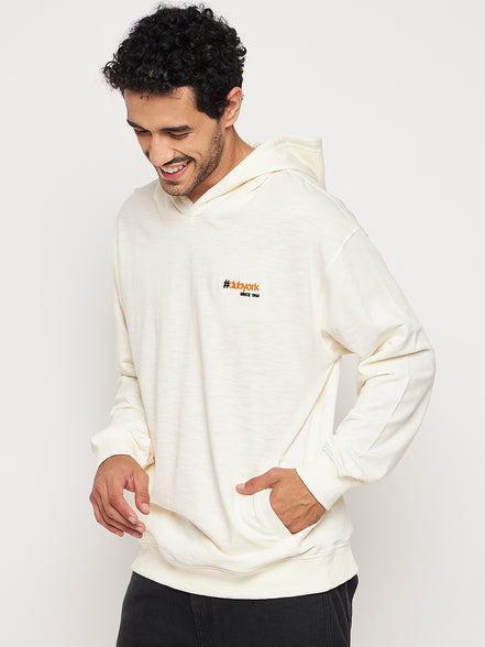 Orange Solid Full Sleeve Round Neck Sweatshirt