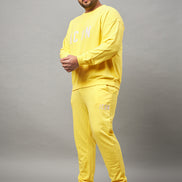 Limer Yellow Printed Plus active Track Pant