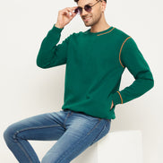 Panderosa Pine Solid Full Sleeve Round Neck Sweatshirt