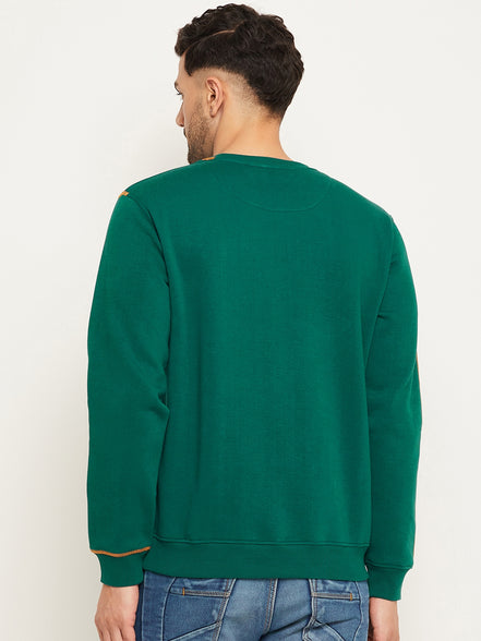 Panderosa Pine Solid Full Sleeve Round Neck Sweatshirt
