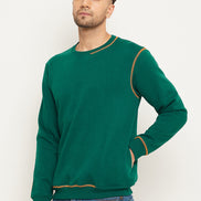Panderosa Pine Solid Full Sleeve Round Neck Sweatshirt