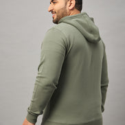 Pista Green Hooded Plus active Sweatshirt
