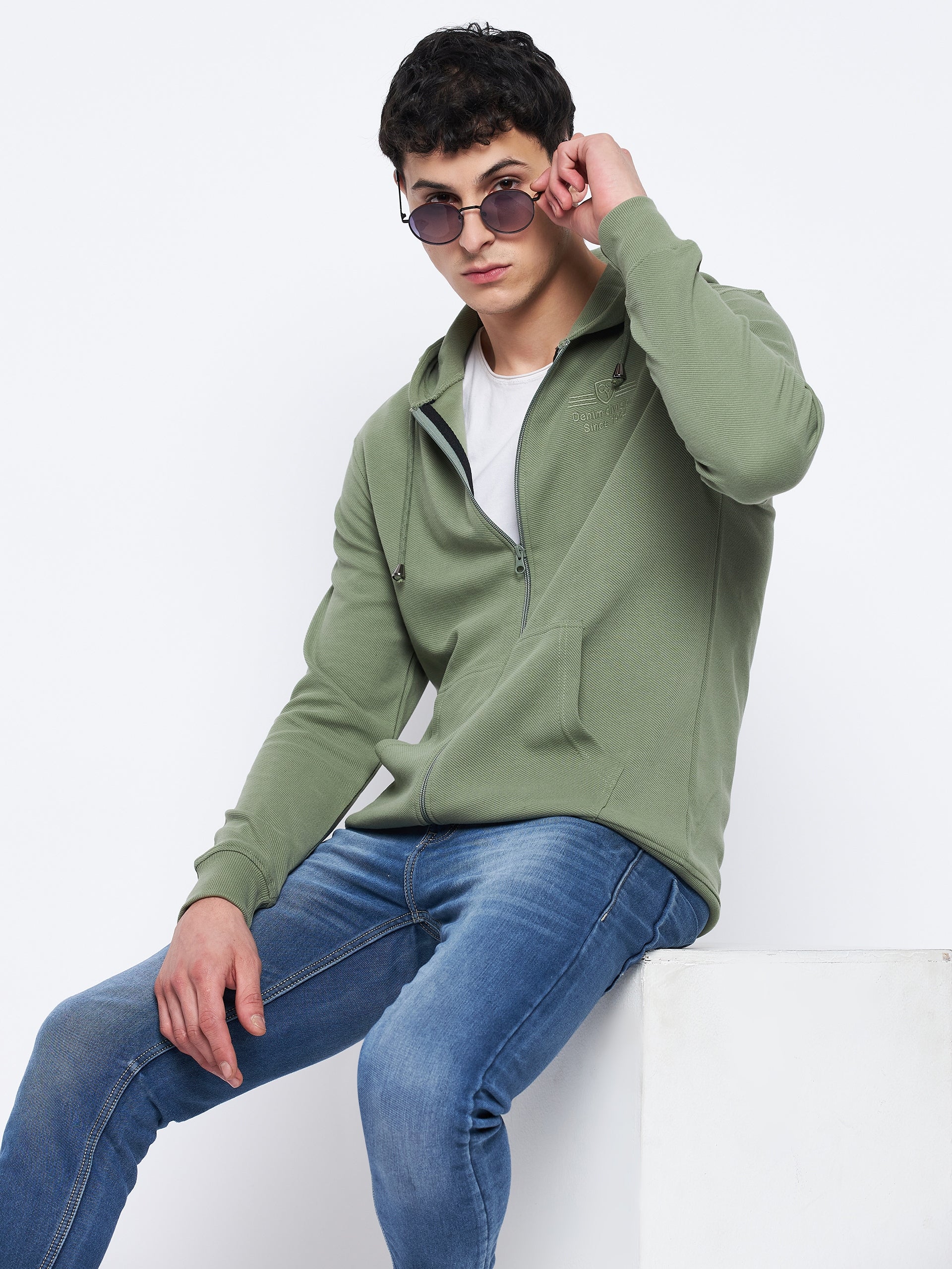 Pista Green Hooded Sweatshirt