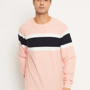 Light Pink Striped Sweatshirt