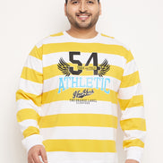 White Striped Plus Size Sweatshirt