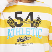 White Striped Plus Size Sweatshirt