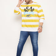 White Striped Plus Size Sweatshirt