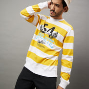 White Striped Sweatshirt