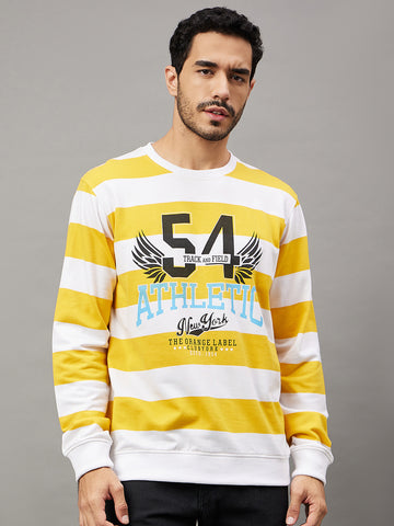 White Striped Sweatshirt