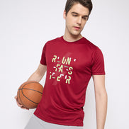 Wine Printed Activewear T-Shirt
