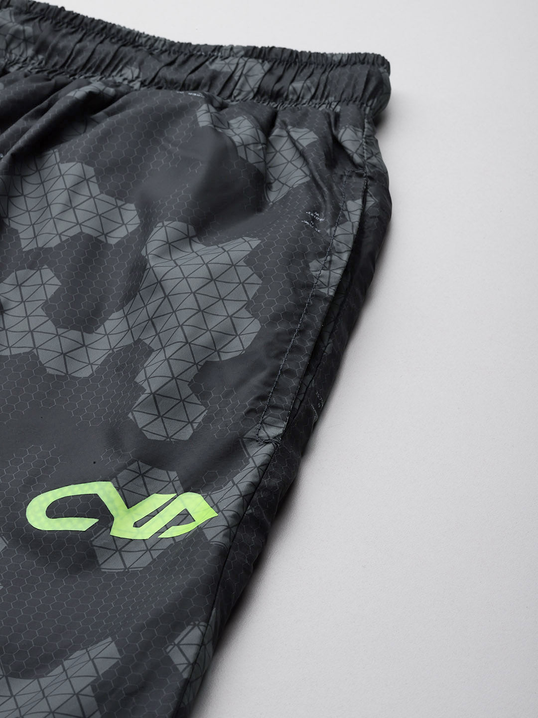 Dark Grey Printed Activewear Short