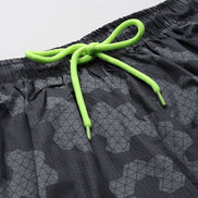 Dark Grey Printed Activewear Short