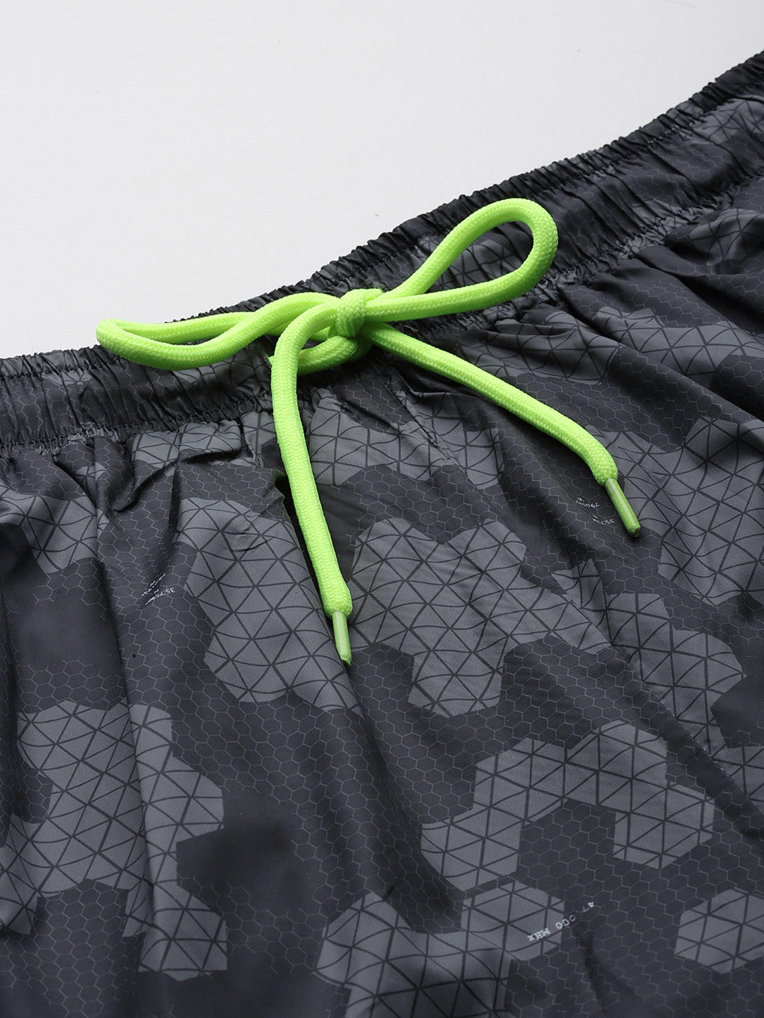 Dark Grey Printed Activewear Short