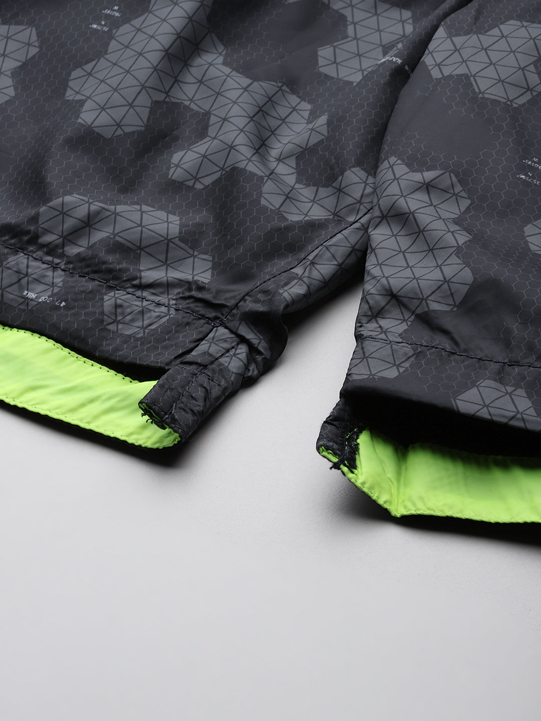 Dark Grey Printed Activewear Short