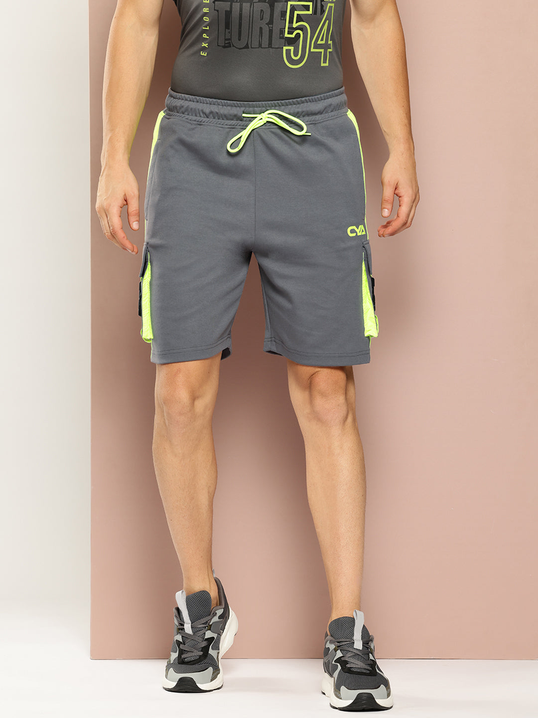 Grey  Activewear Short