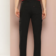 Black Solid Activewear Track Pant