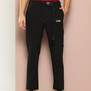 Black Solid Activewear Track Pant