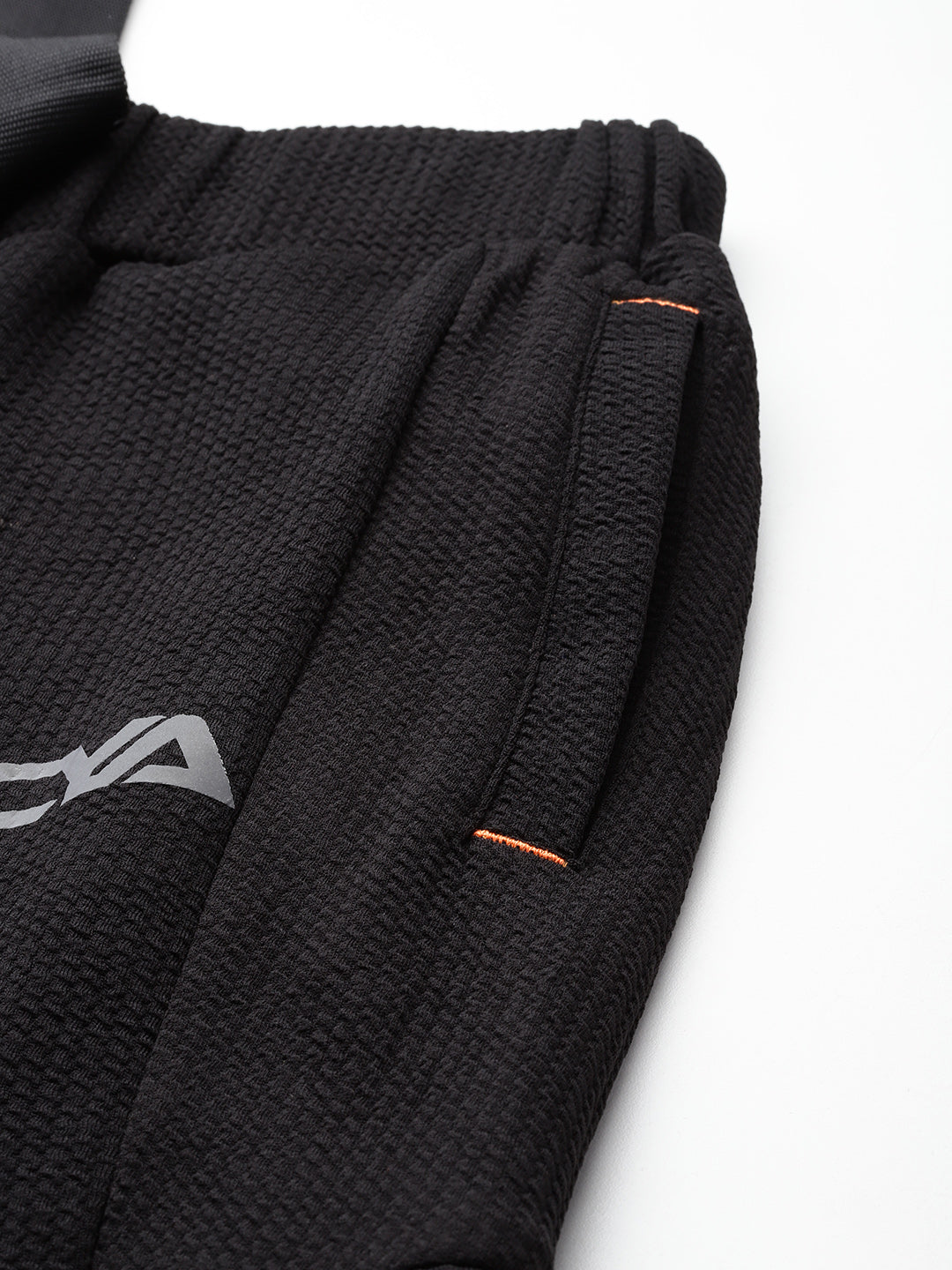 Black Solid Activewear Track Pant