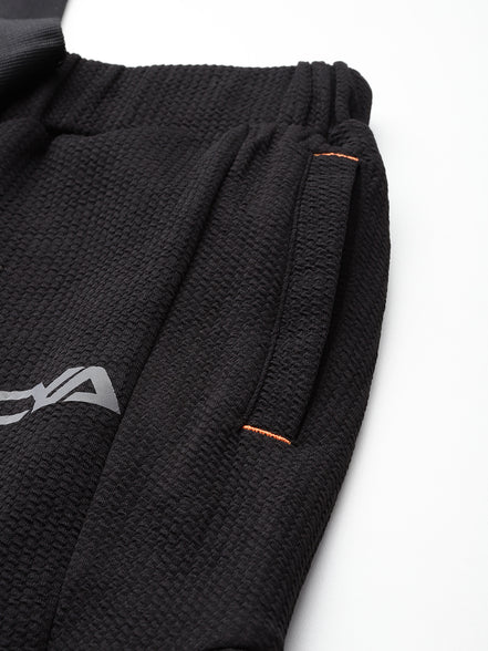 Black Solid Activewear Track Pant