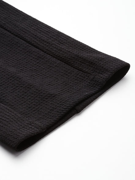Black Solid Activewear Track Pant