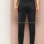 Black Solid Activewear Track Pant