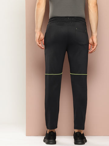 Black Solid Activewear Track Pant