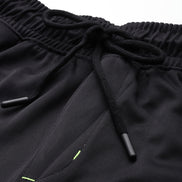 Black Solid Activewear Track Pant