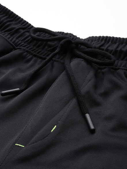 Black Solid Activewear Track Pant