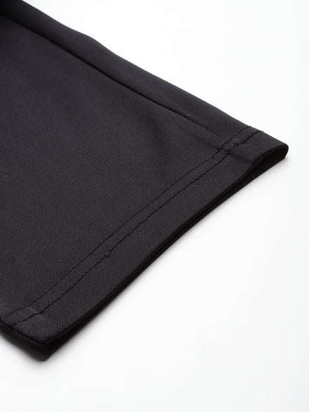 Black Solid Activewear Track Pant