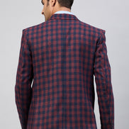 Maroon Check Blazer
